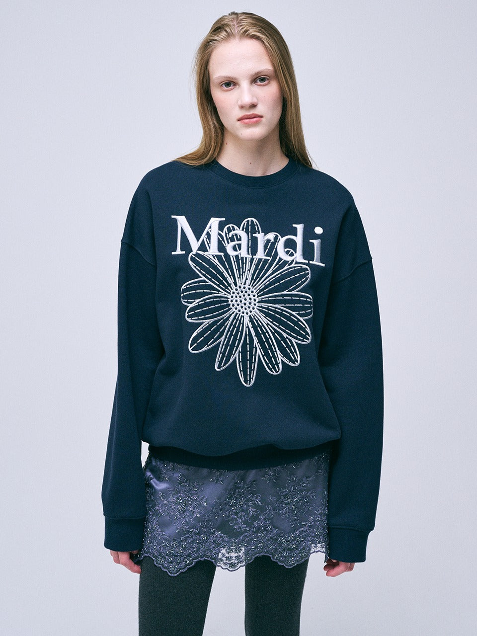 Sweatshirt FlowerMardi Needlework