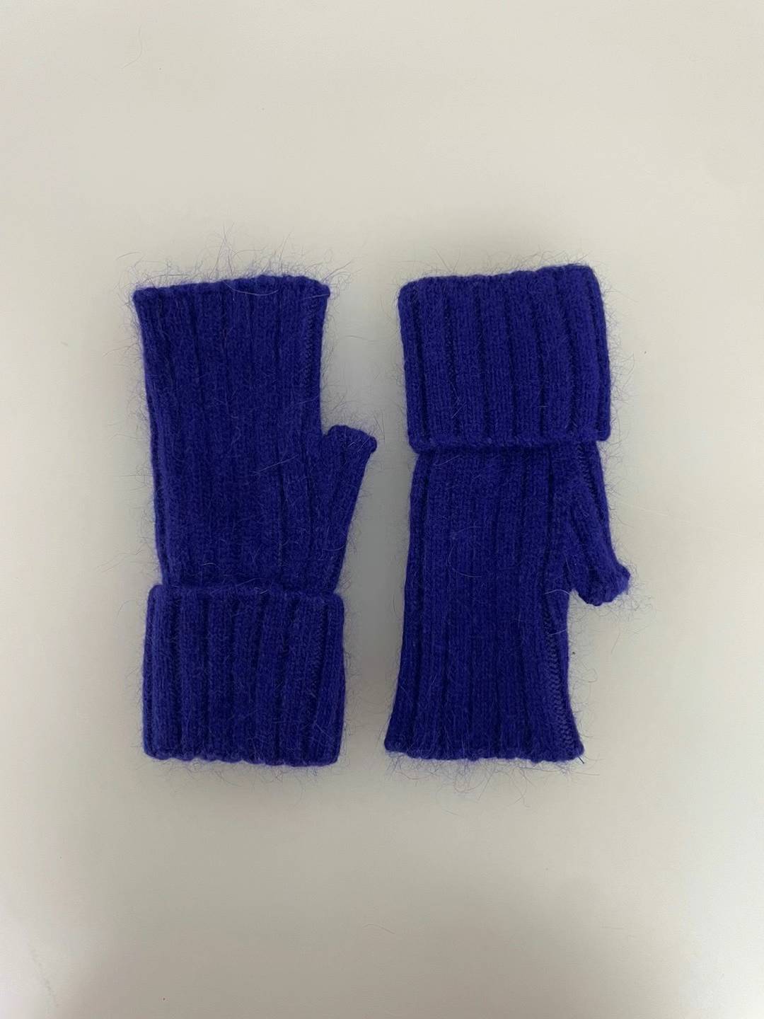 Plain Fingerless Knit Gloves - 11 Colours