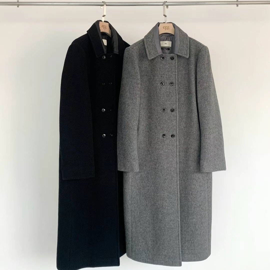 Double Breasted Cashmere Long Coat