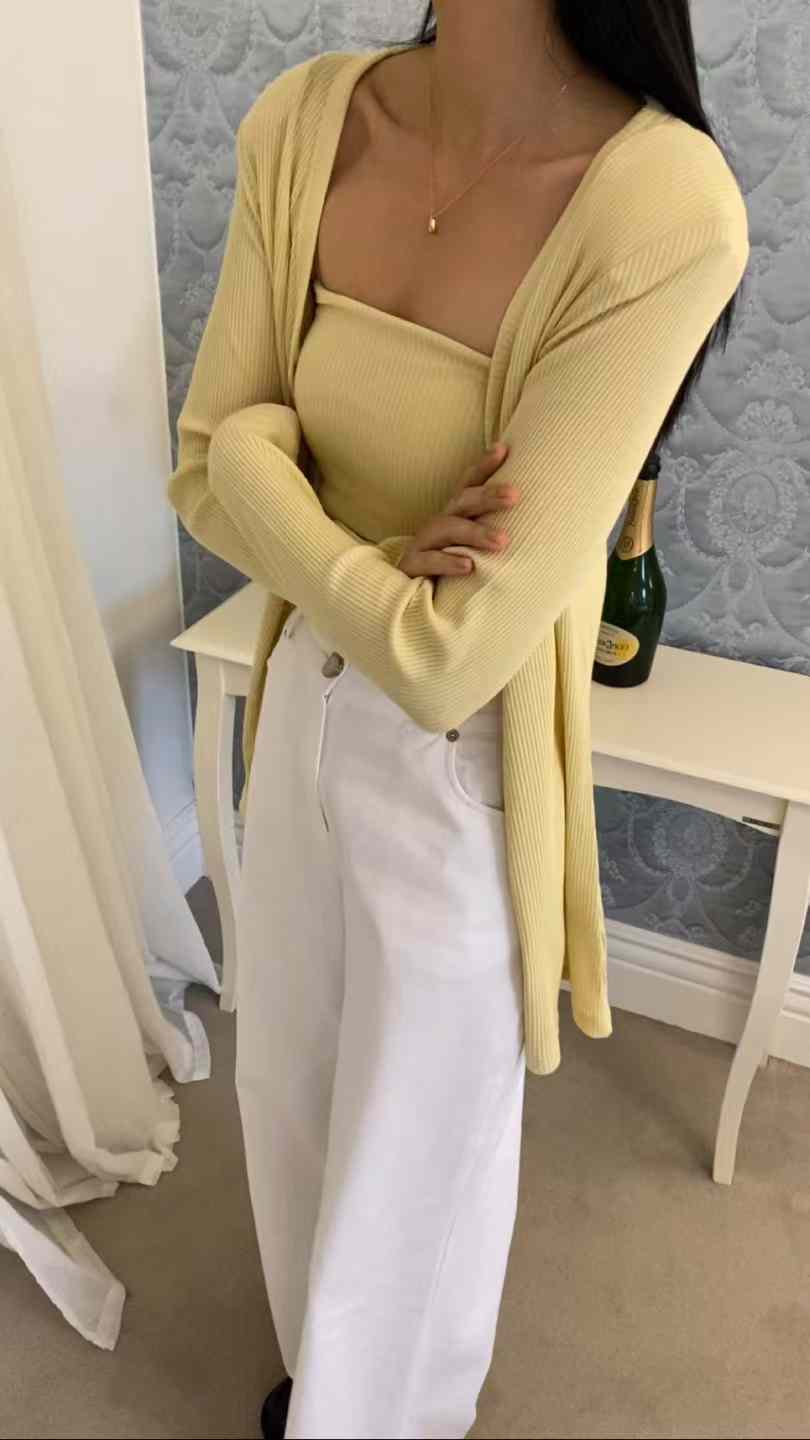 Annie 2 Piece Sweater Set Long Sleeve Cardigan Set