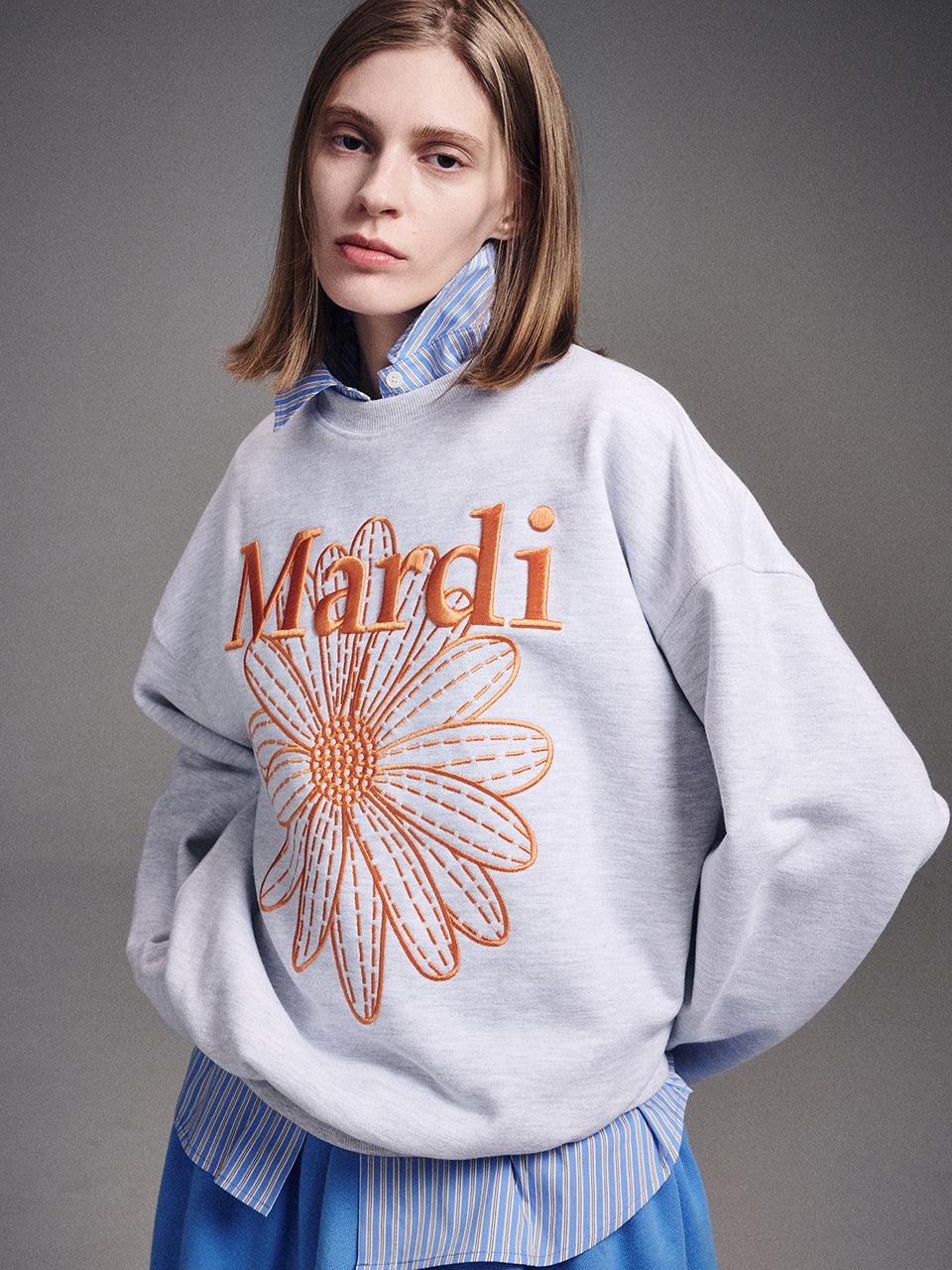 Sweatshirt FlowerMardi Needlework