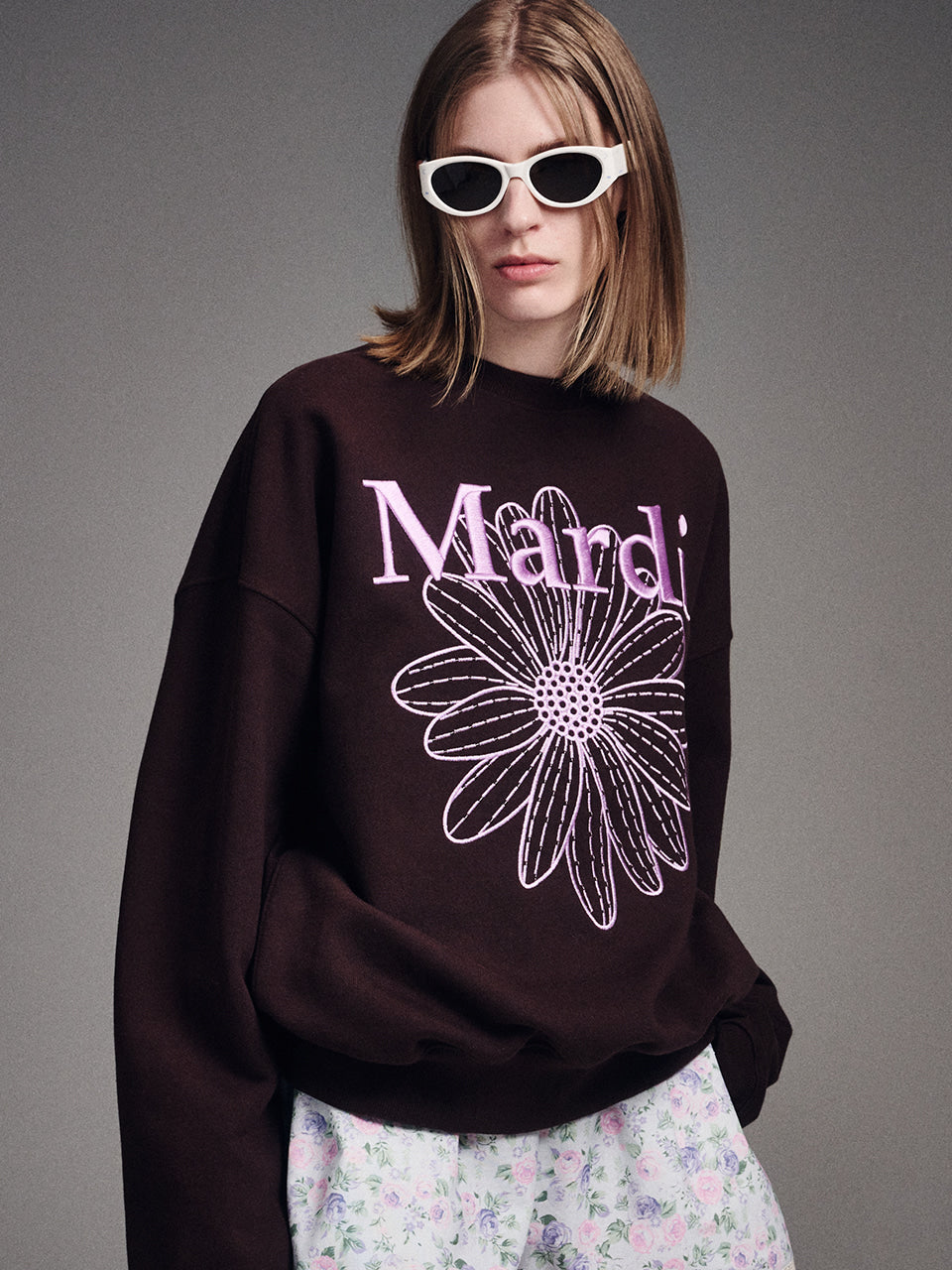 Sweatshirt FlowerMardi Needlework