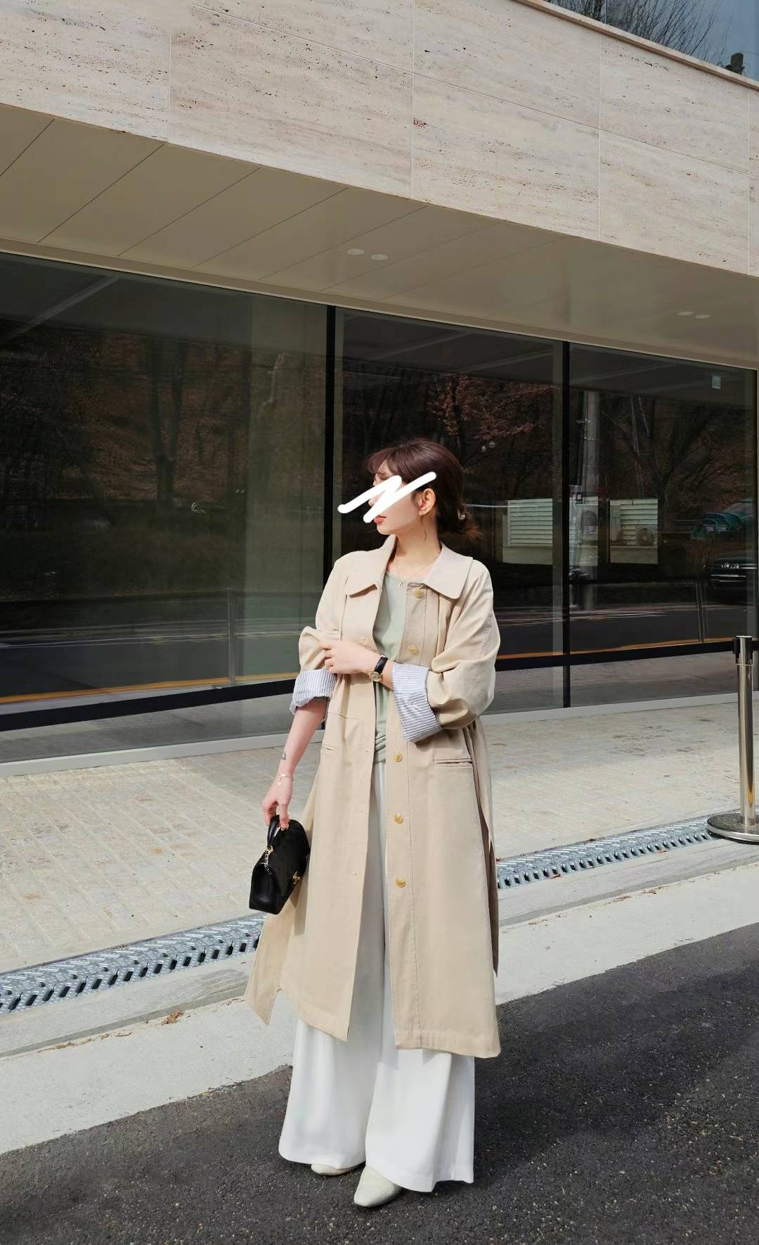 Marshmallow Longline Trench Coat