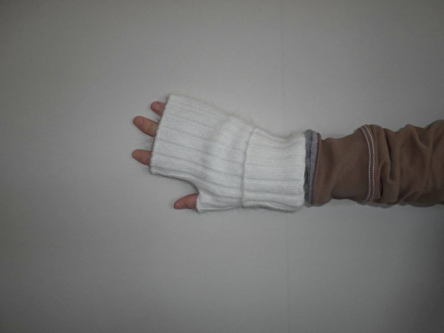 Plain Fingerless Knit Gloves - 11 Colours