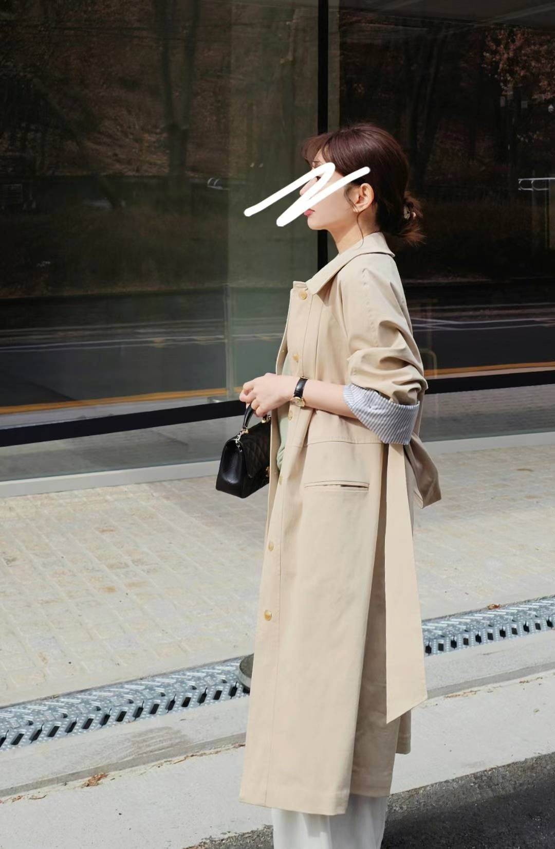 Marshmallow Longline Trench Coat