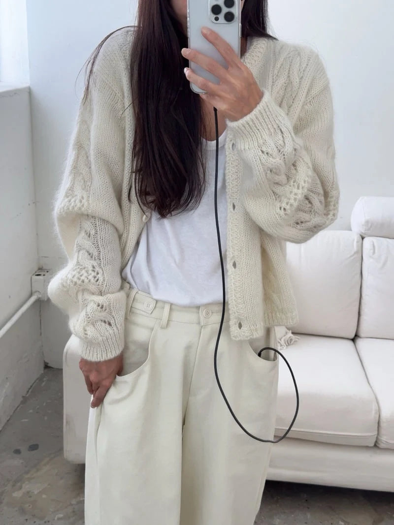 Mohair Knit Cardigan