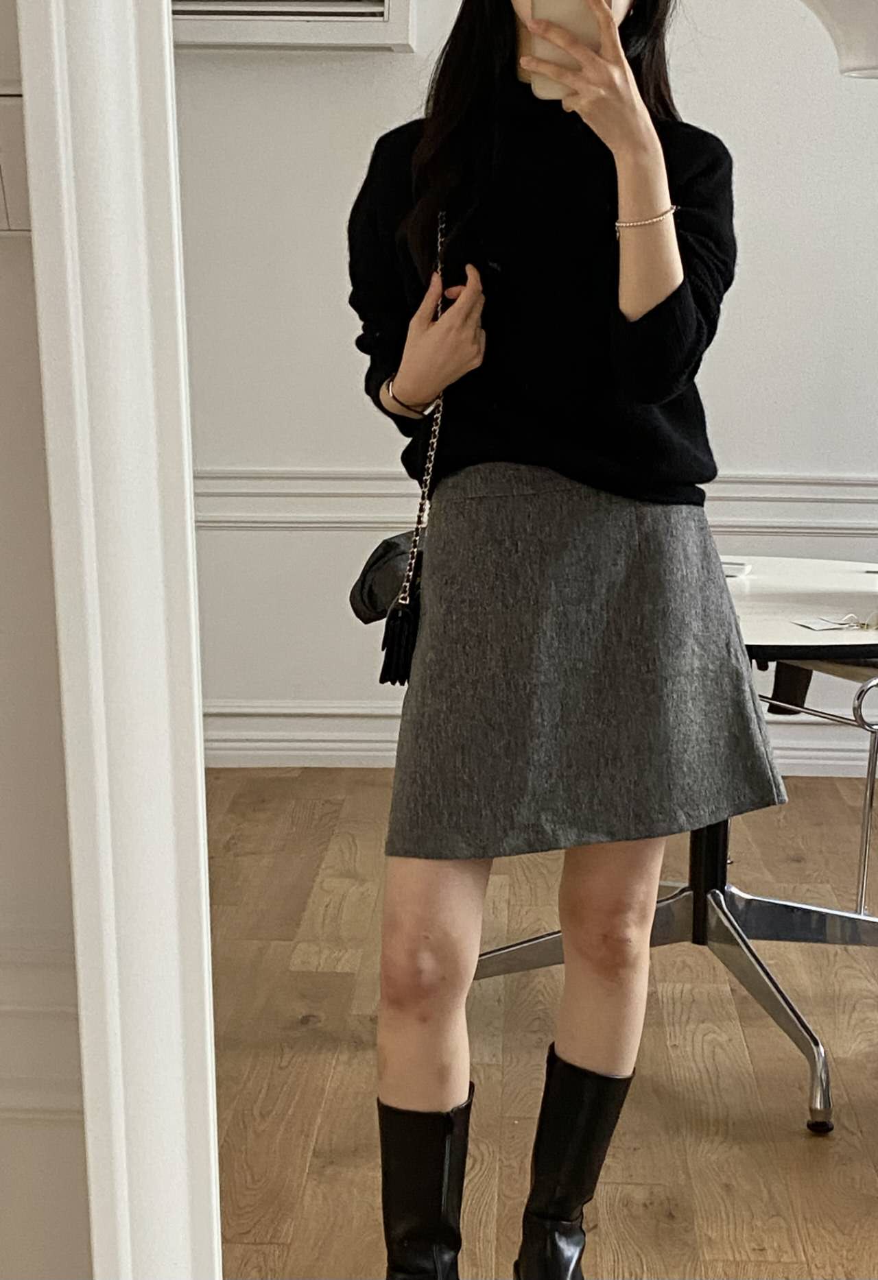 Wool Mini Skirt