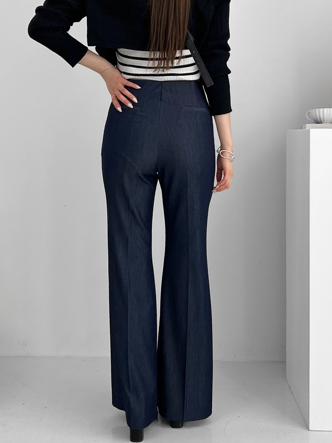 Denim-like Flare Pants