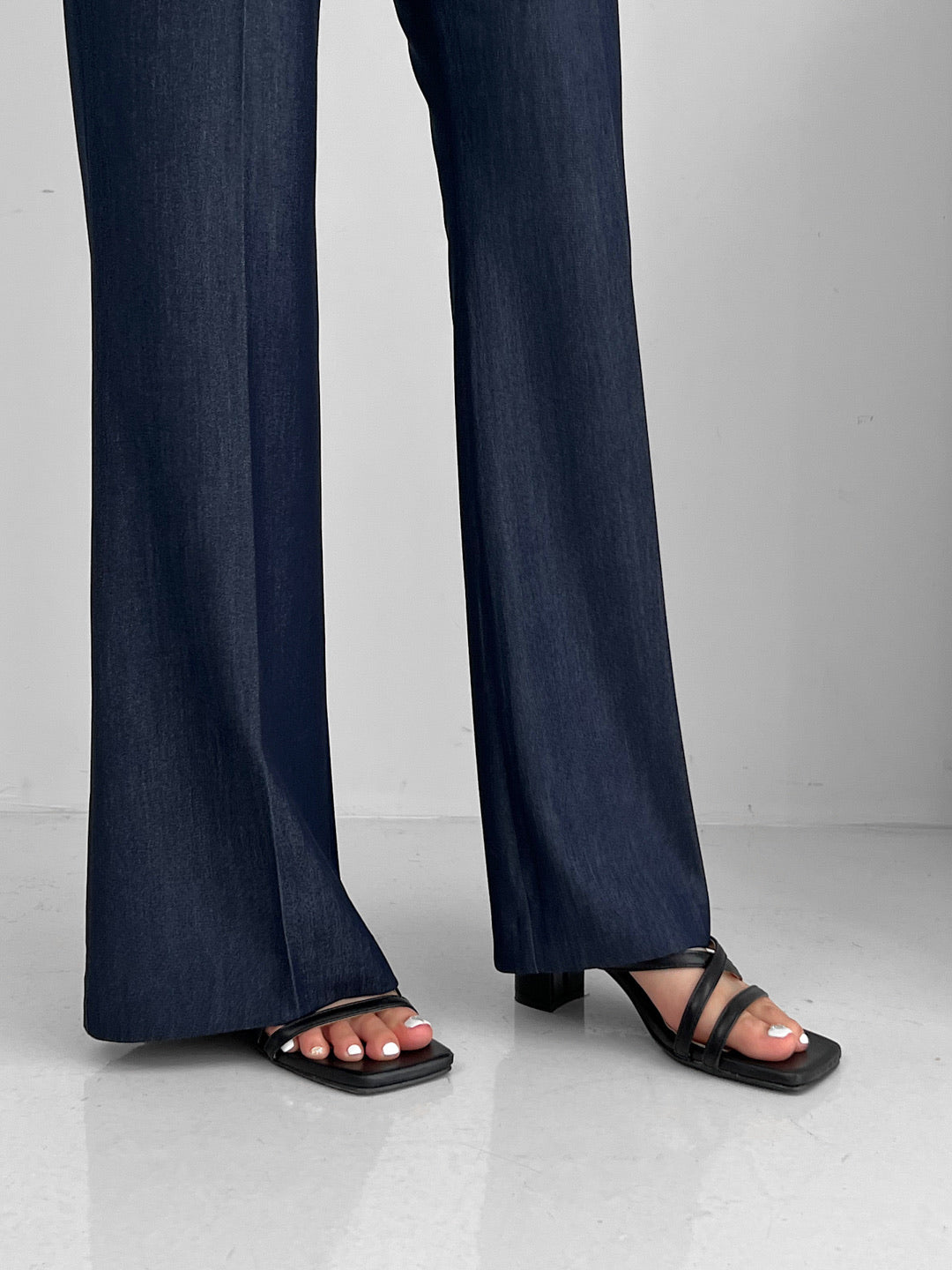 Denim-like Flare Pants