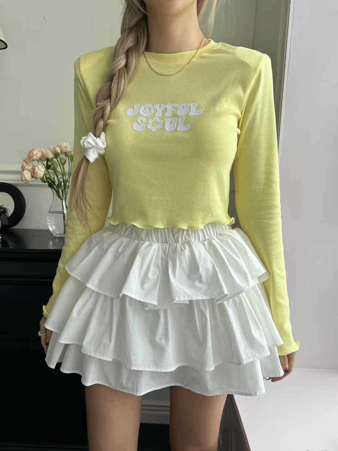 Yuki Cake Layer Ruffle Mini Skirt - 3 colours