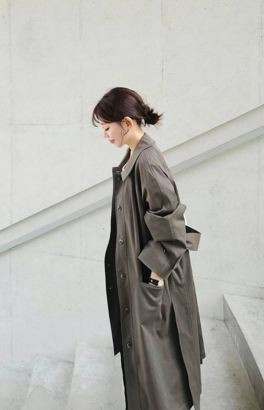 Marshmallow Longline Trench Coat