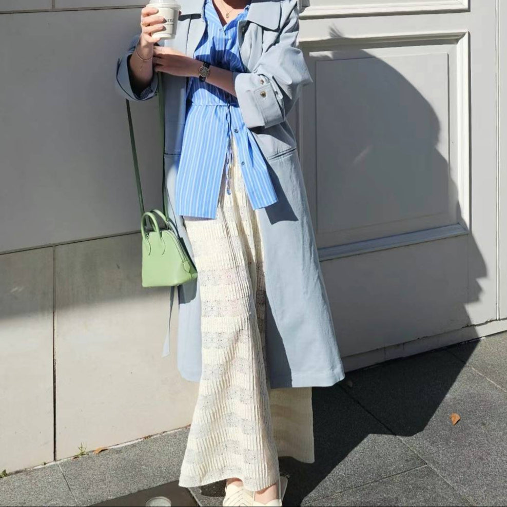 Marshmallow Longline Trench Coat