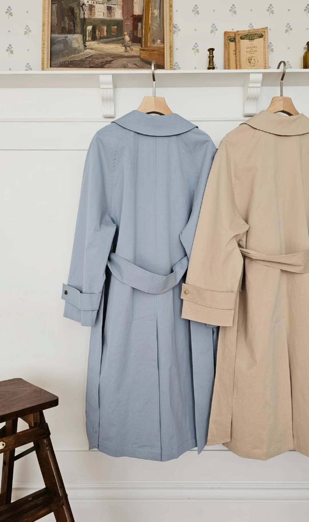 Marshmallow Longline Trench Coat